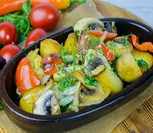 Оджахури с грибами