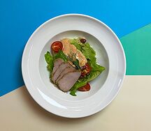 Салат с цыпленком и фасолью