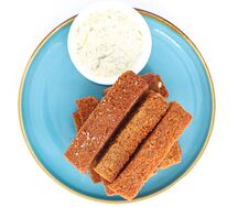 Гренки чесночные с соусом тартар
