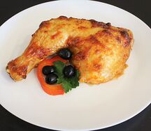 Запечённый куриный окорочок