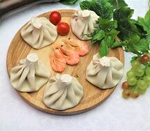 Хинкали с креветками