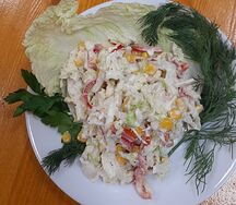 Салат цезарь с курицей