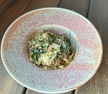 Папарделле болоньезе с мясом косули