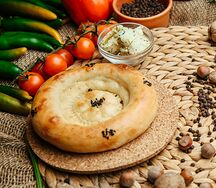 Лепешка узбекская с чесночным маслом