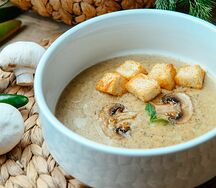 Грибной крем-суп с трюфельным маслом
