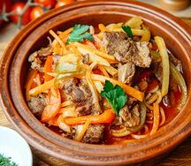 Лагман из баранины с домашней лапшой