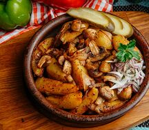 Картофель с грибами по-кавказски