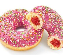 Донат клубничный