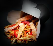 Удон с креветками