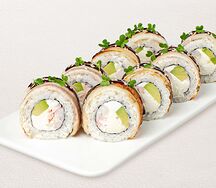 Ролл Филадельфия в угре с тигровой креветкой