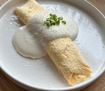 Французский омлет с трюфельным муссом