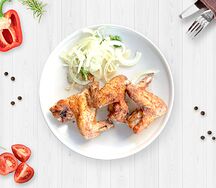 Куриные крылышки на углях