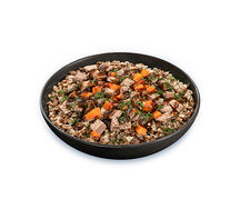 Каша говядина с овощами и соусом