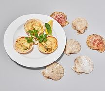 Гребешки запеченные с брокколи