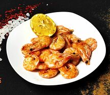 Обжаренные королевские креветки