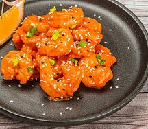 Креветки тигровые в остро-сливочном соусе