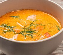 Суп с сёмгой норвежский сырный