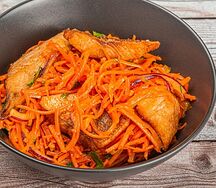 Морковь по-корейски с судаком