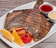 Камбала икряная на гриле