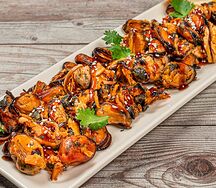 Мидии на гриле