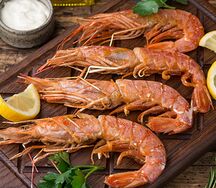 Креветки королевские на углях