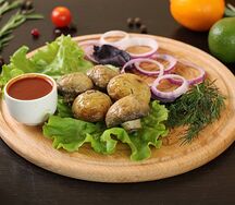 Шампиньоны на мангале