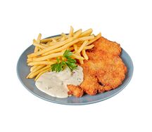 Шницель венский с картофелем фри