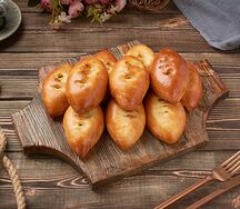 Фуршетные пирожки с яйцом и зелёным луком