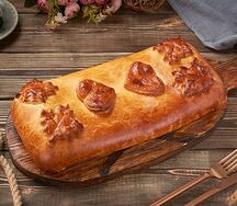 Пирог с малиной и творожным креметте