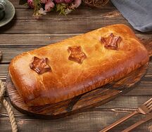 Пирог с черникой и творожным креметте