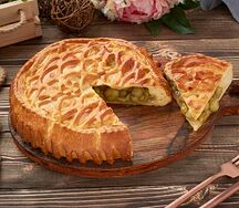 Пирог с крыжовником и киви