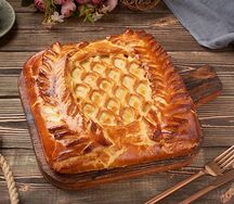 Пирог с курицей и овощам