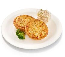 Киш с курицей, грибами и брокколи