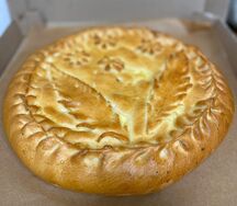 Пирог с зелёным луком и яйцом
