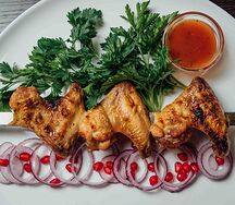 Шашлык из куриных крыльев 