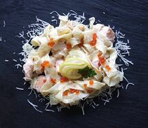 Паста Феттуччине С Лососем