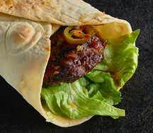 Шварма с котлетой из мраморной говядины