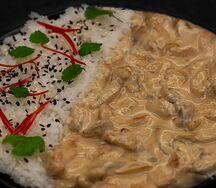 Рис с курицей и грибами