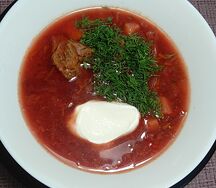 Борщ фирменный на курочке