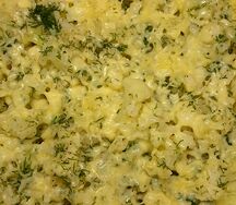 Цветная капуста с сыром и укропом