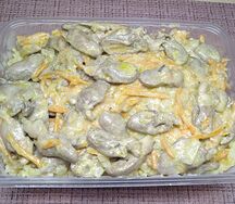 Куриные сердечки с гарниром на выбор