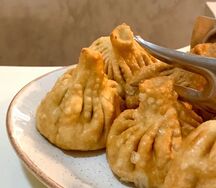 Хинкали жаренные с бараниной