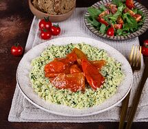 Лечо из болгарского перца с кускусом