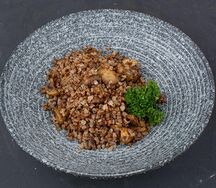 Греча с грибами