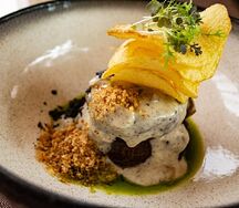 Филе говядины с белыми грибами