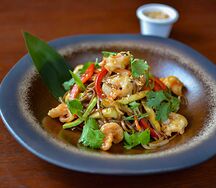 Лапша гречневая с креветкой