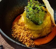 Запеченный баклажан с эспумой