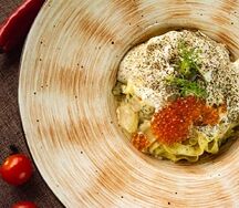 Феттуччине с белыми грибами