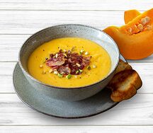 Крем суп из тыквы с беконом