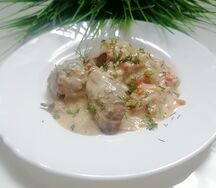 Печень с сливочном соусе